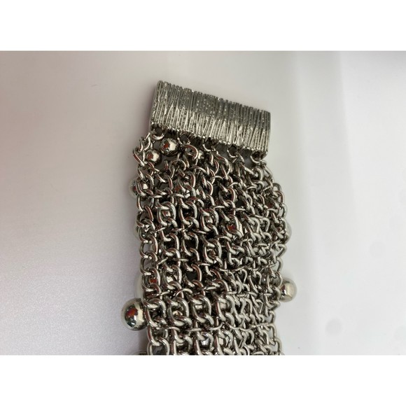 HSN CHAIN METAL BRACELET WITH CLUSTERS OF BEADS - Picture 11 of 11